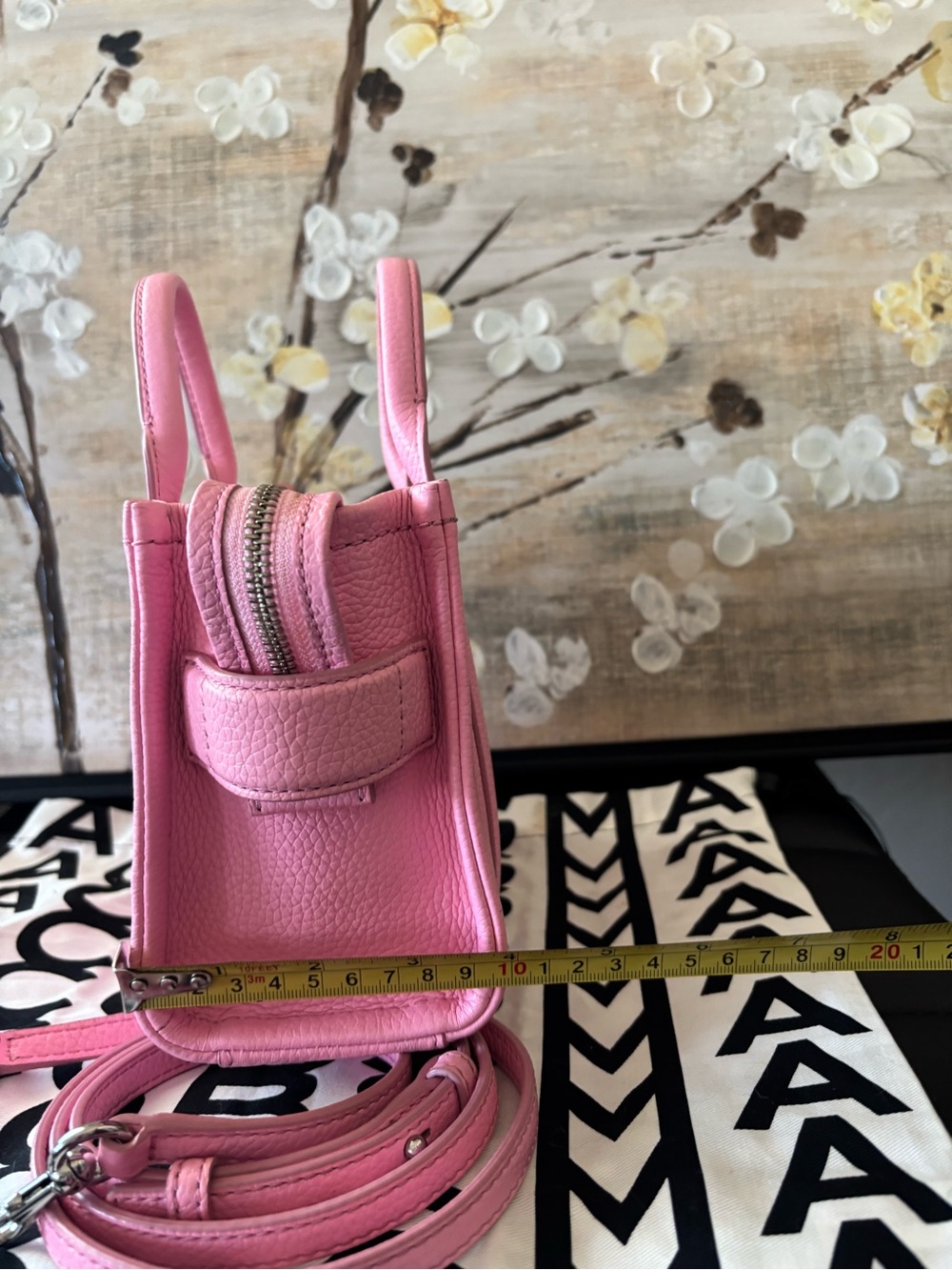 Marc Jacobs Pink Leather MINI The Tote Bag with Detachable Strap - Picture 10 of 12